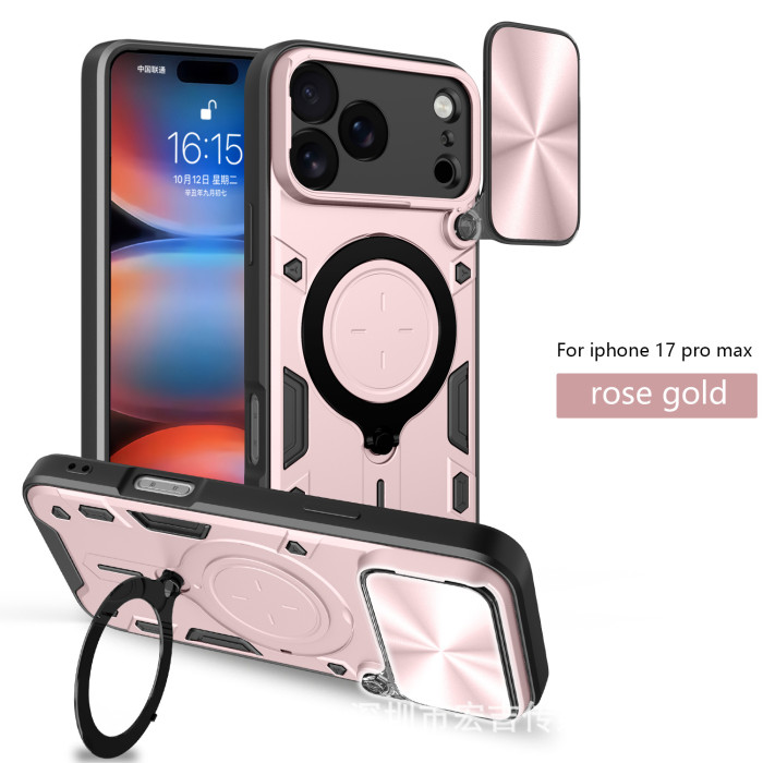 For iPhone 17 Air 17 Pro Max 16 15 14 13 12 11 XR 8 Phone Cover Magnetic Bracket