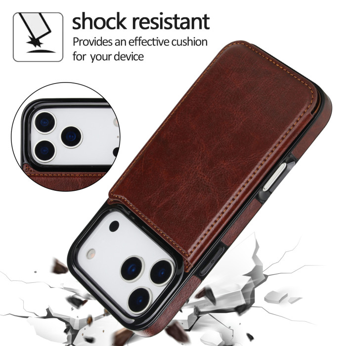 For iPhone 17 Air 17 16 Pro Max 15 14 13 12 11 XR 7 8 Phone Cover Leather Wallet