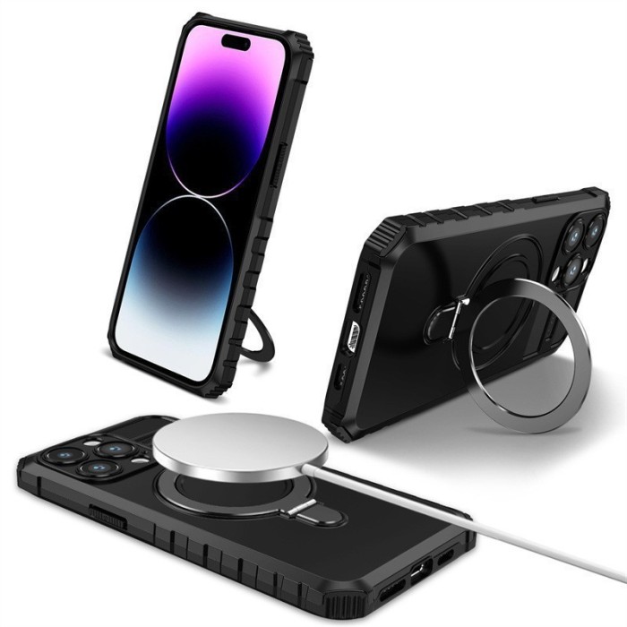 For iPhone 17 Air 17 16 Pro Max 15 14 13 12 11 Phone Cover Ring Magnetic Bracket