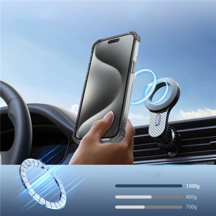 For iPhone 17 Air 17 Pro Max 16 15 14 13 12 11 Phone Cover Transparent Magnetic