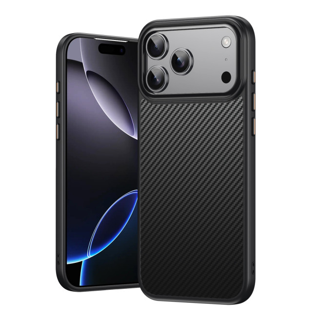 For iPhone 17 Air 17 16 Pro Max 15 14 Phone Case Carbon Fiber Pattern Magnetic