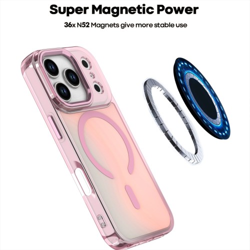For iPhone 17 Air 17 16 Pro Max 15 14 13 12 11 Phone Cover Magnetic Gradient Case