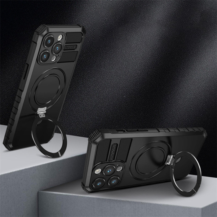 For iPhone 17 Air 17 16 Pro Max 15 14 13 12 11 Phone Cover Ring Magnetic Bracket