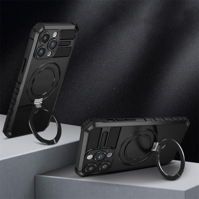 For iPhone 17 Air 17 16 Pro Max 15 14 13 12 11 Phone Cover Ring Magnetic Bracket