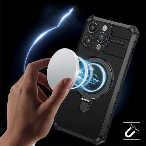 For iPhone 17 Air 17 16 Pro Max 15 14 13 12 11 Phone Cover Ring Magnetic Bracket