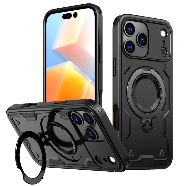 For iPhone 17 Air 17 Pro Max 16 15 14 13 12 11 XR Phone Cover Magnetic Bracket 