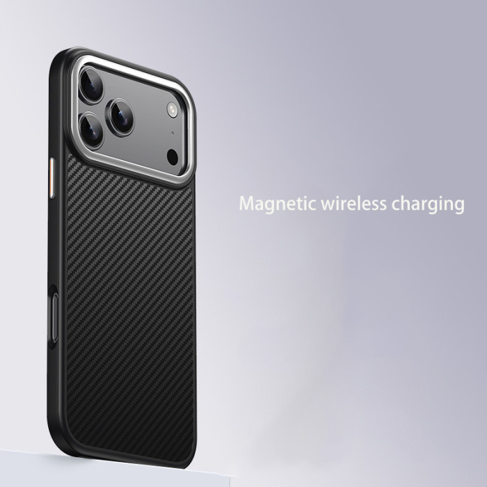 For iPhone 17 Air 17 16 Pro Max 15 14 Phone Case Carbon Fiber Pattern Magnetic