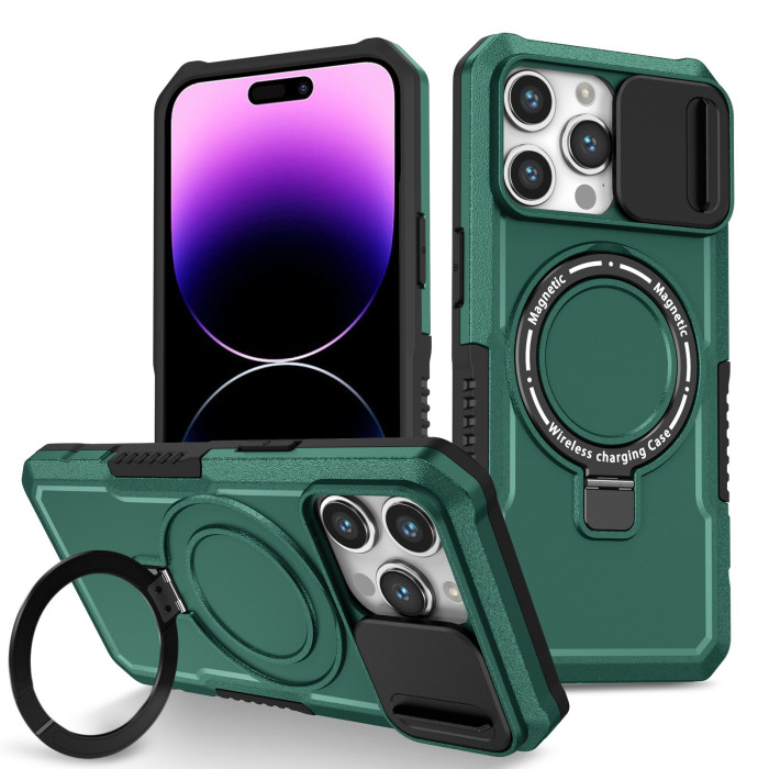 For iPhone 17 Air 17 Pro Max 16 15 14 13 12 Phone Case Sliding Window Magnetic
