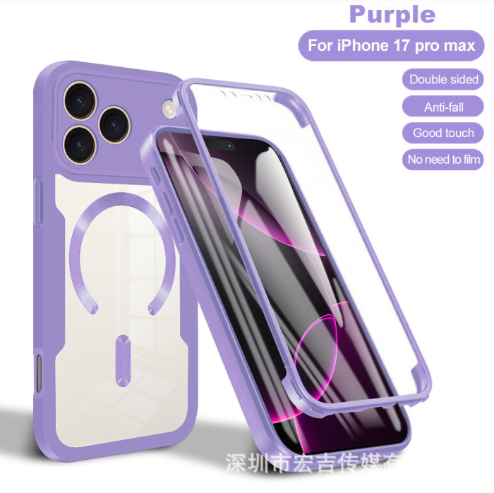 For iPhone 17 Air 17 16 Pro Max 15 14 13 12 11 Phone Case Full Cover Magnetic