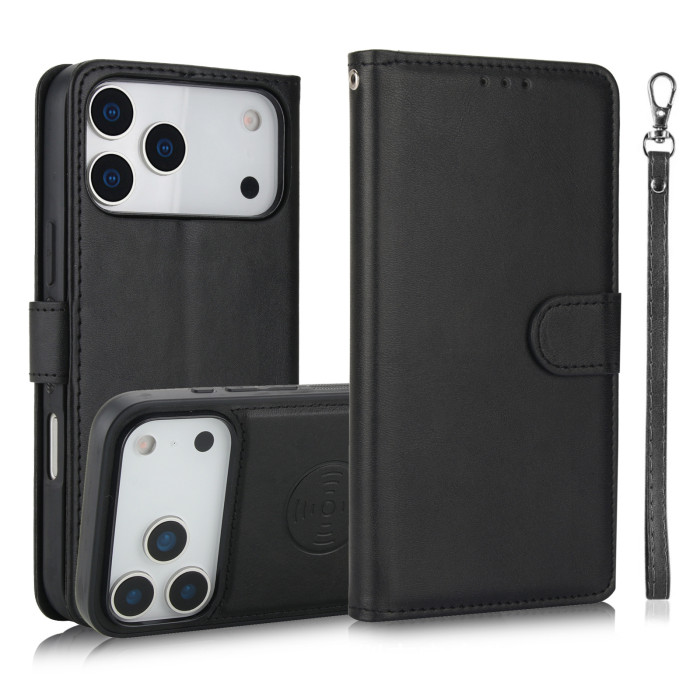 For iPhone 17 Air 17 16 Pro Max 15 14 13 12 11 XR Phone Case Leather Wallet Card Holder