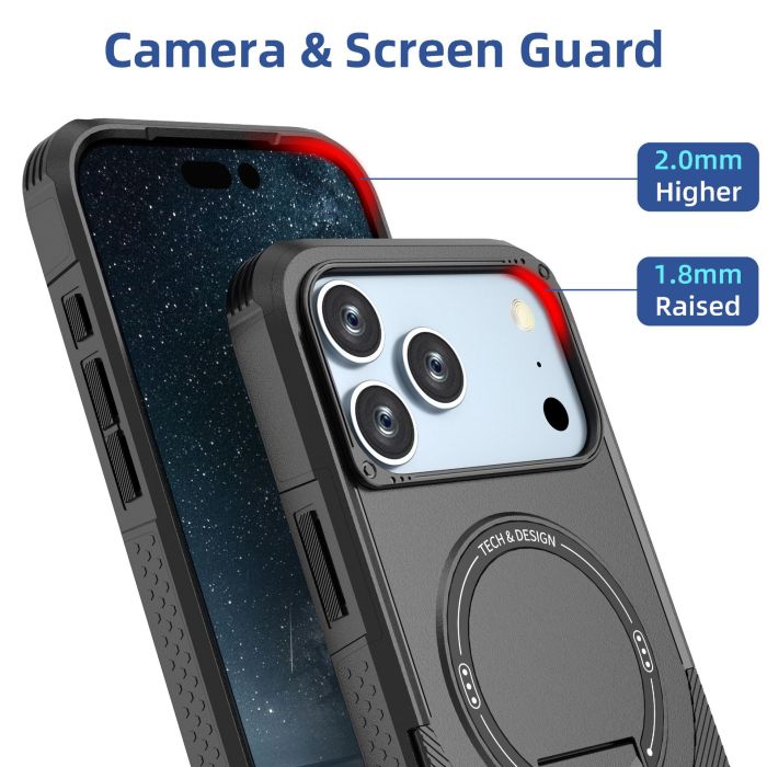 For iPhone 17 Air 17 Pro Max 16 15 14 13 12 11 Phone Cover Armor Magnetic Case