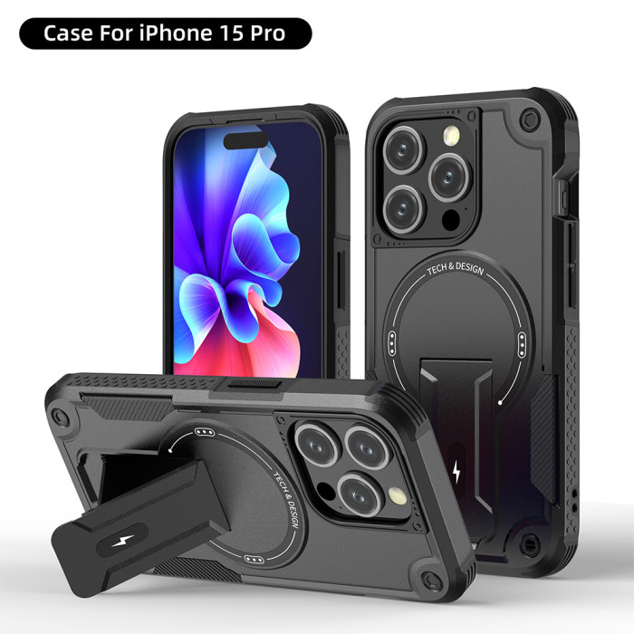 For iPhone 17 Air 17 Pro Max 16 15 14 13 12 11 Phone Cover Armor Magnetic Case