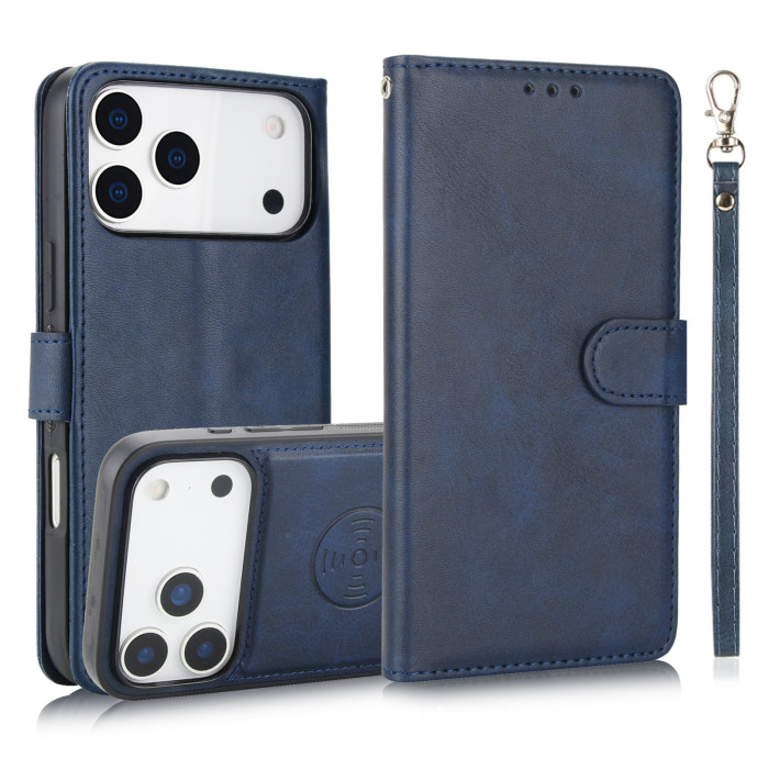 For iPhone 17 Air 17 16 Pro Max 15 14 13 12 11 XR Phone Case Leather Wallet Card Holder