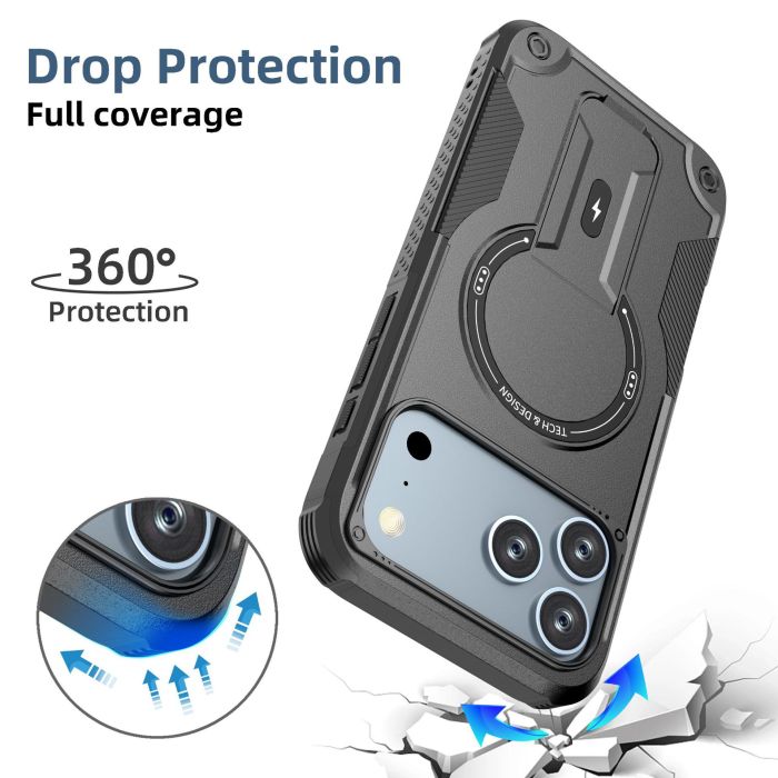 For iPhone 17 Air 17 Pro Max 16 15 14 13 12 11 Phone Cover Armor Magnetic Case