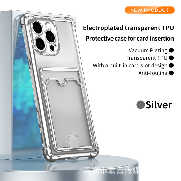 For iPhone 17 Air 17 16 Pro Max 15 14 13 12 11 7 8 XR XS Phone Case Card Holder
