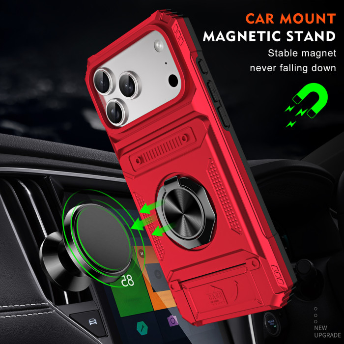 For Apple iPhone 17 Air 17 Pro Max 16 15 14 13 11 Phone Case Car Magnetic Cover
