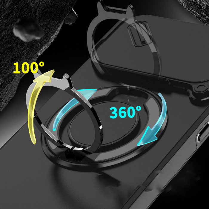 For iPhone 17 Air 17 16 Pro Max 15 14 13 12 11 8 XR Phone Case Rotating Bracket Magnetic 