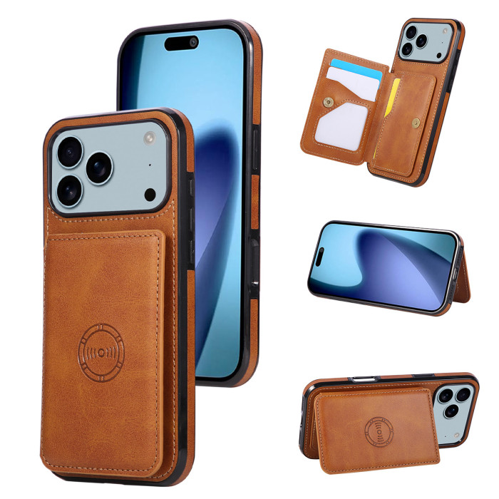 For iPhone 17 Air 17 16 Pro Max 15 14 13 12 11 XR 7 8 Phone Cover Leather Wallet