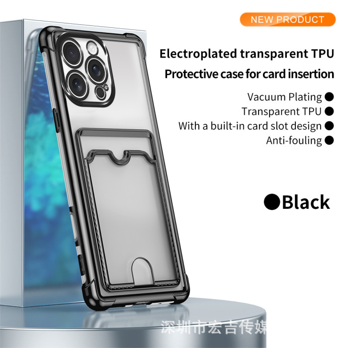For iPhone 17 Air 17 16 Pro Max 15 14 13 12 11 7 8 XR XS Phone Case Card Holder