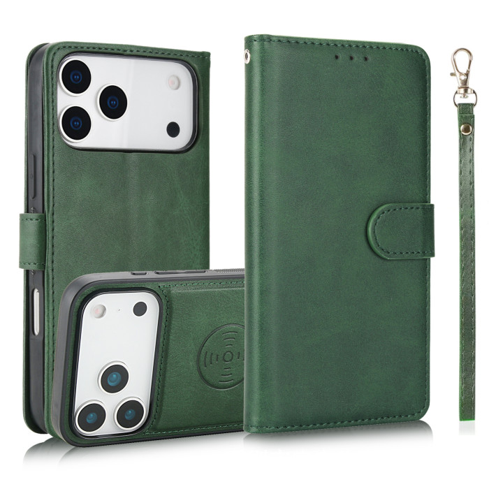 For iPhone 17 Air 17 16 Pro Max 15 14 13 12 11 XR Phone Case Leather Wallet Card Holder