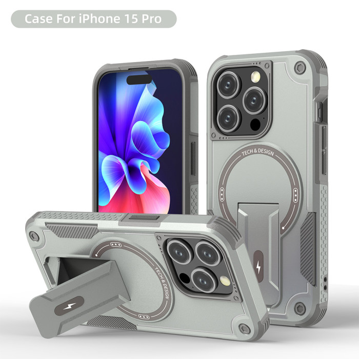 For iPhone 17 Air 17 Pro Max 16 15 14 13 12 11 Phone Cover Armor Magnetic Case