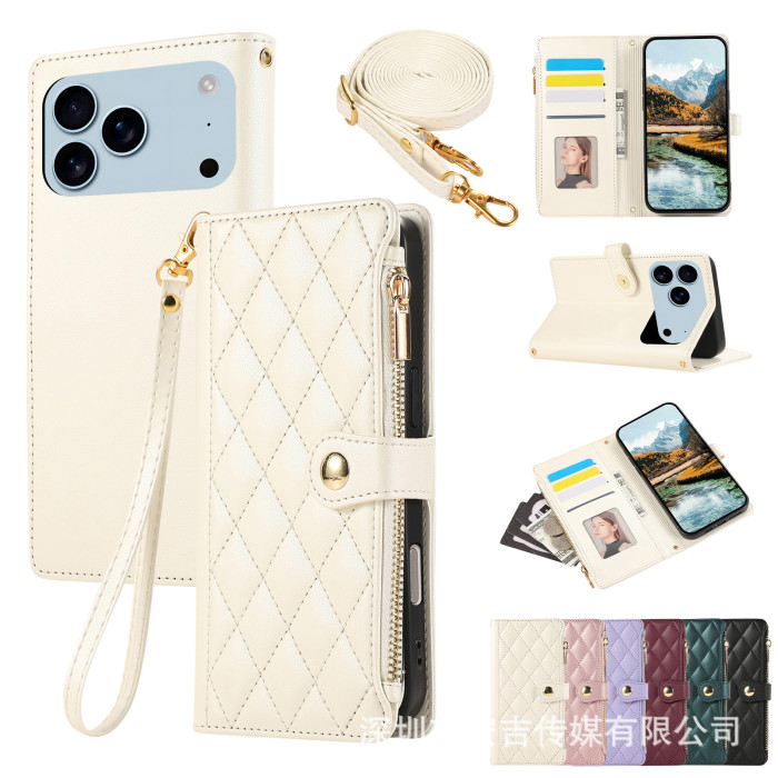 For iPhone 17 Air 17 16 Pro Max 15 14 13 12 11 Phone Case Classic Leather Wallet