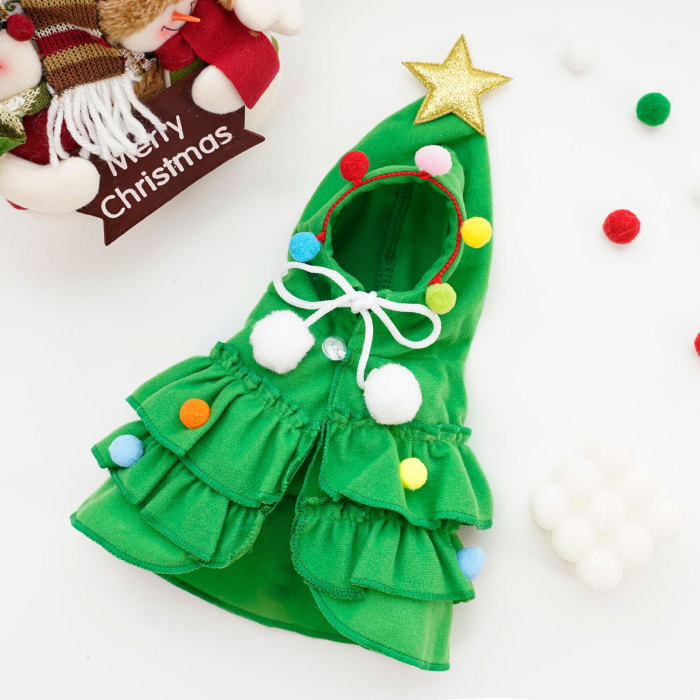 Christmas Autumn Winter Cloak Pet Dog Cat Costume Jumpsuit Puppy Apparel New