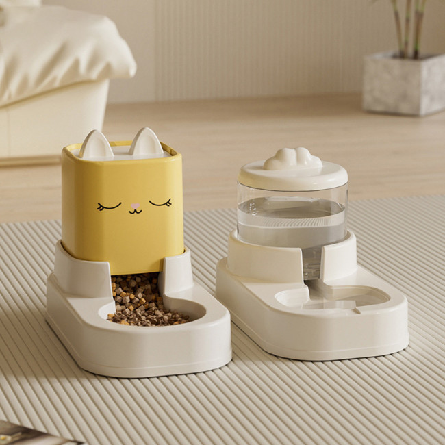 Cat Dog Dispenser Bowl Feeding Water Integrated Food Feeder Automatic Pet Feeder
