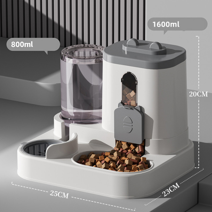 Automatic Pet Feeder Cat Pet Water Dispenser Dog Feeder Water Integrated Bowl