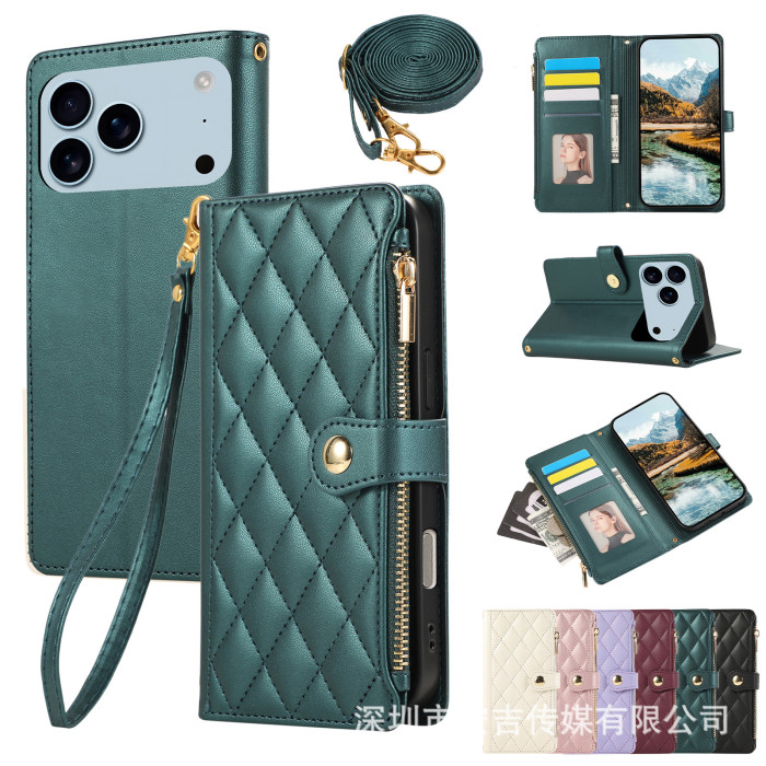 For iPhone 17 Air 17 16 Pro Max 15 14 13 12 11 Phone Case Classic Leather Wallet