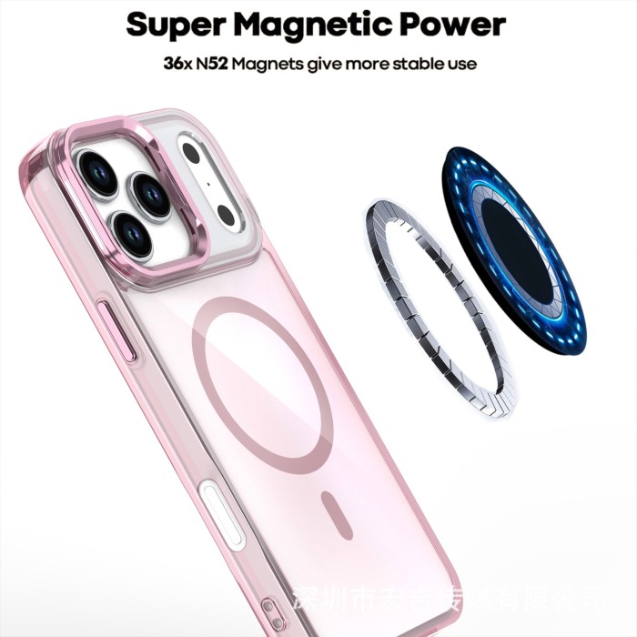 For iPhone 17 Air 17 Pro Max 16 15 14 13 12 11 Phone Case Magnetic Lens Bracket