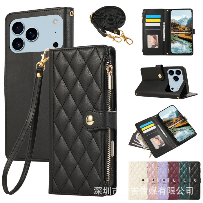 For iPhone 17 Air 17 16 Pro Max 15 14 13 12 11 Phone Case Classic Leather Wallet