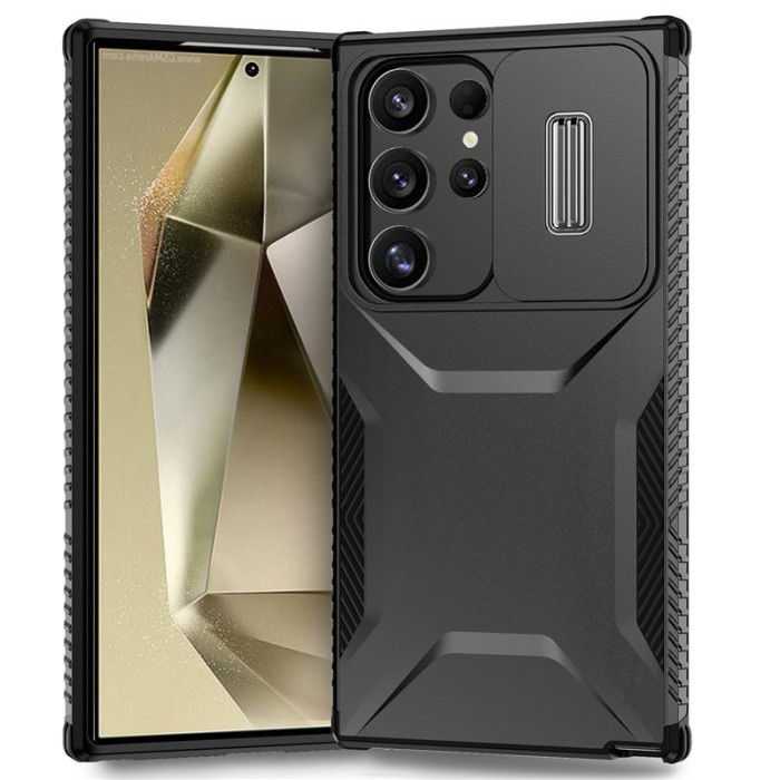 For Samsung Galaxy S25 Ultra S24 FE A25 A26 A54 A36 Phone Cover Sliding Window