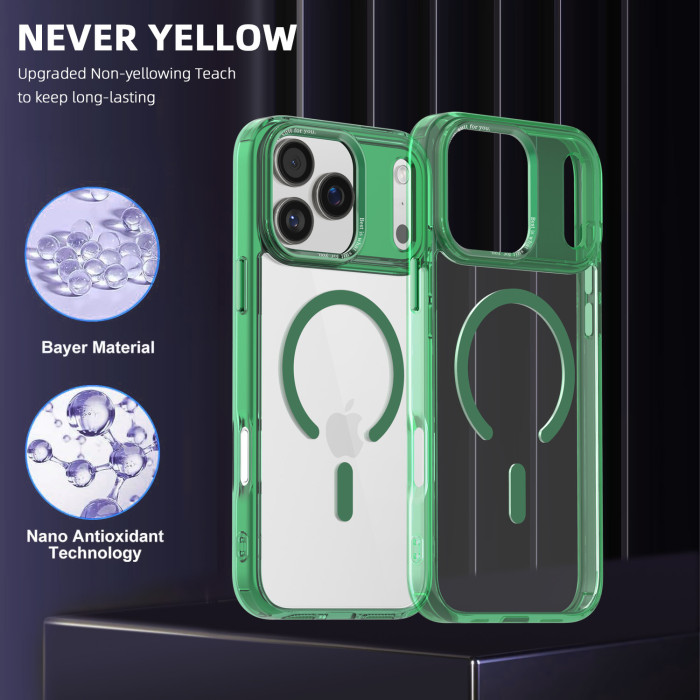 For iPhone 17 Air 17 Pro Max 16 15 14 13 12 11 Phone Case Transparent Magnetic