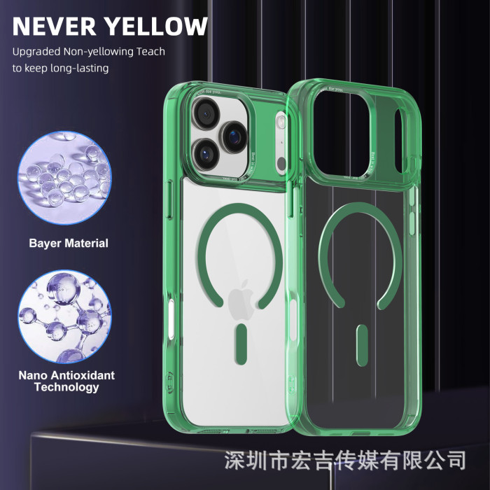 For iPhone 17 Air 17 Pro Max 16 15 14 13 12 11 Phone Case Transparent Magnetic