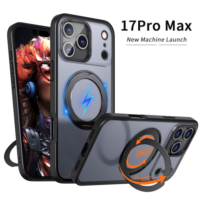 For iPhone 17 Air 17 Pro Max 16 15 14 13 12 11 XR XS 8 Phone Case Metal Bracket Magnetic