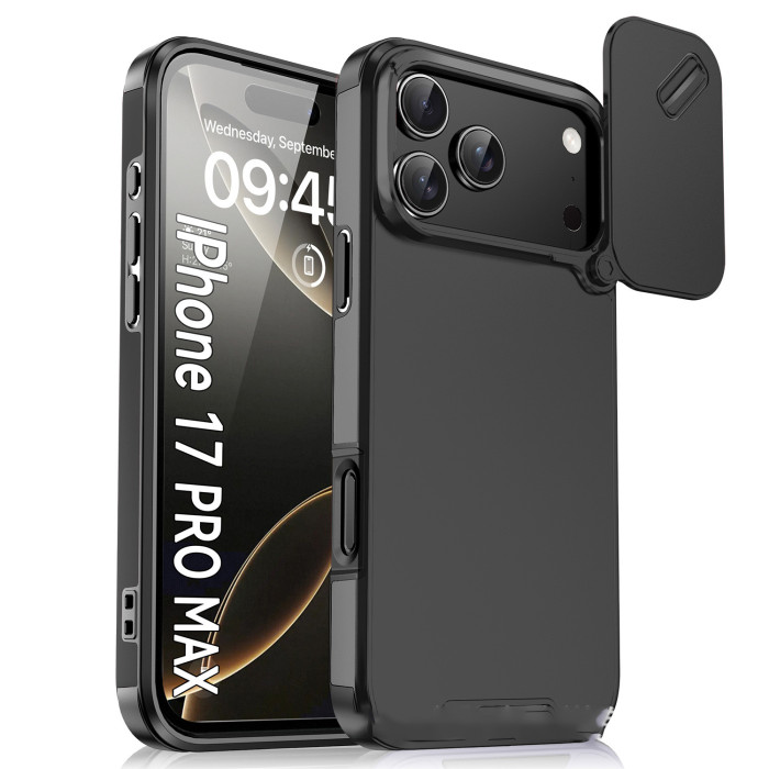 For iPhone 17 Air 17 16 Pro Max 15 14 13 12 11 Phone Case Sliding Window Cover