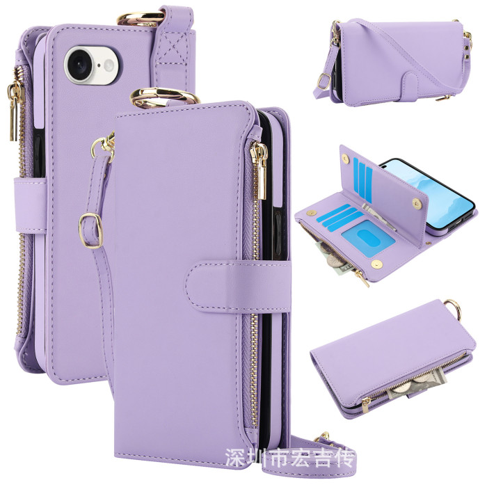 For iPhone 17 Air 17 16 Pro Max 15 14 13 12 11 8 XR XS Phone Case Wallet Leather