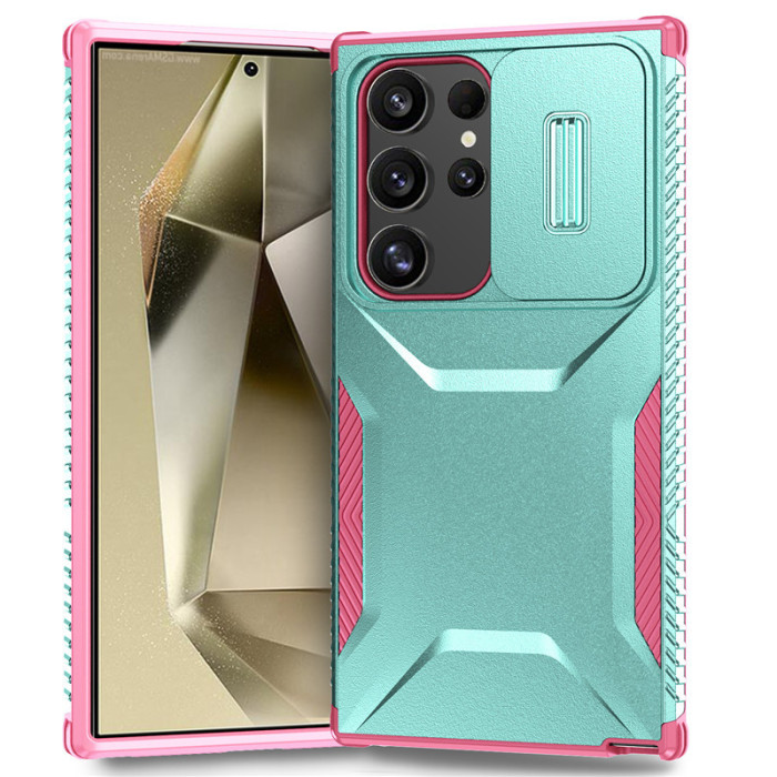 For Samsung Galaxy S25 Ultra S24 FE A25 A26 A54 A36 Phone Cover Sliding Window