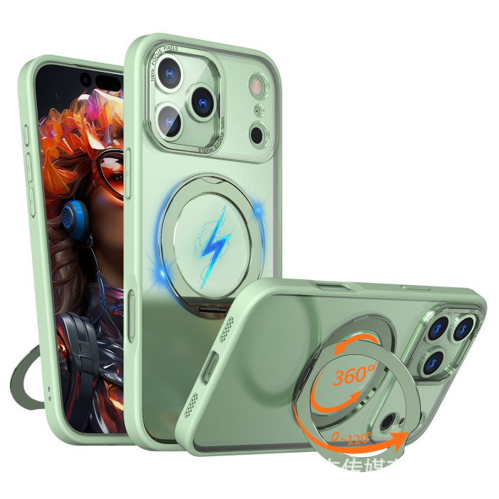 For iPhone 17 Air 17 Pro Max 16 15 14 13 12 11 XR XS 8 Phone Case Metal Bracket Magnetic 