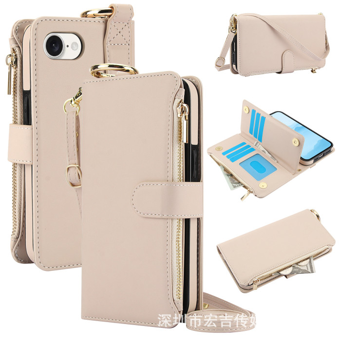 For iPhone 17 Air 17 16 Pro Max 15 14 13 12 11 8 XR XS Phone Case Wallet Leather