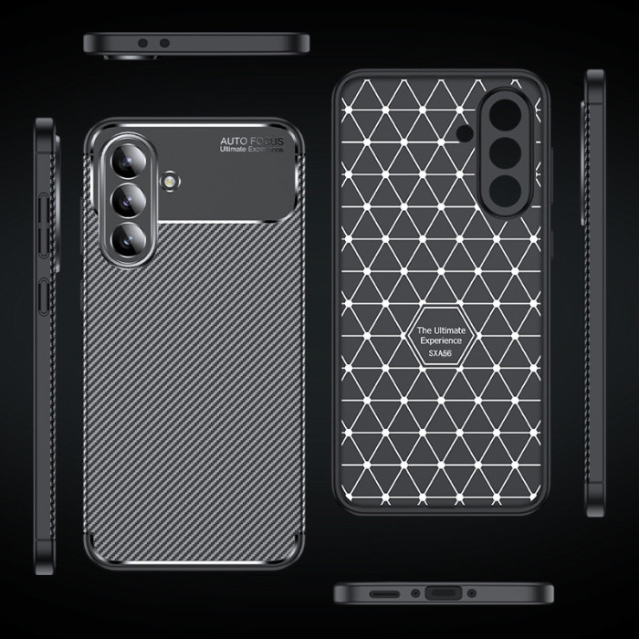 For Samsung Galaxy S25 Ultra S24 FE A34 A54 A36 Phone Cover Carbon Fiber Pattern