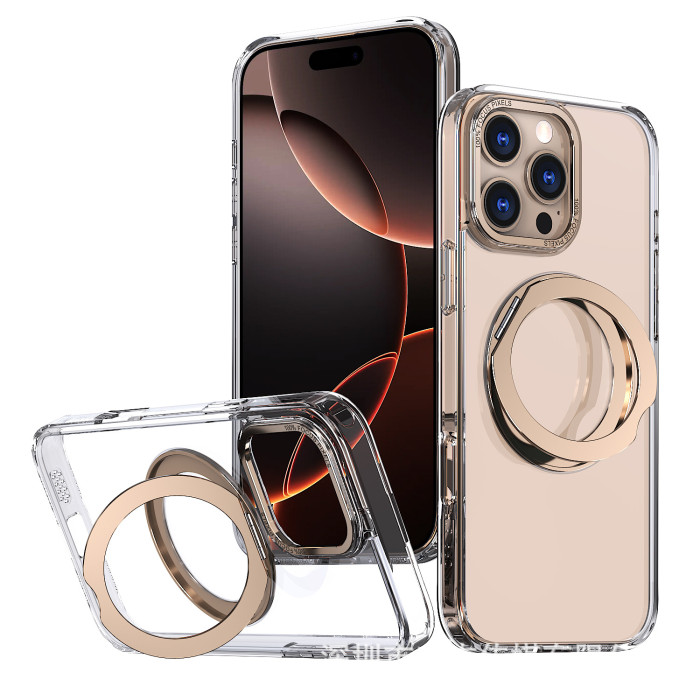 For iPhone 17 Air 17 Pro Max 16 15 14 13 12 11 XR XS 8 Phone Case Metal Bracket Magnetic 