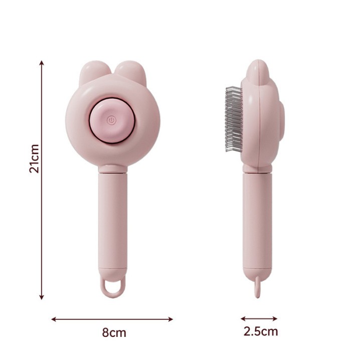 ONE Key Pet Hair Removal Cat Dog Brush – Self-Cleaning Grooming Comb Brush New
