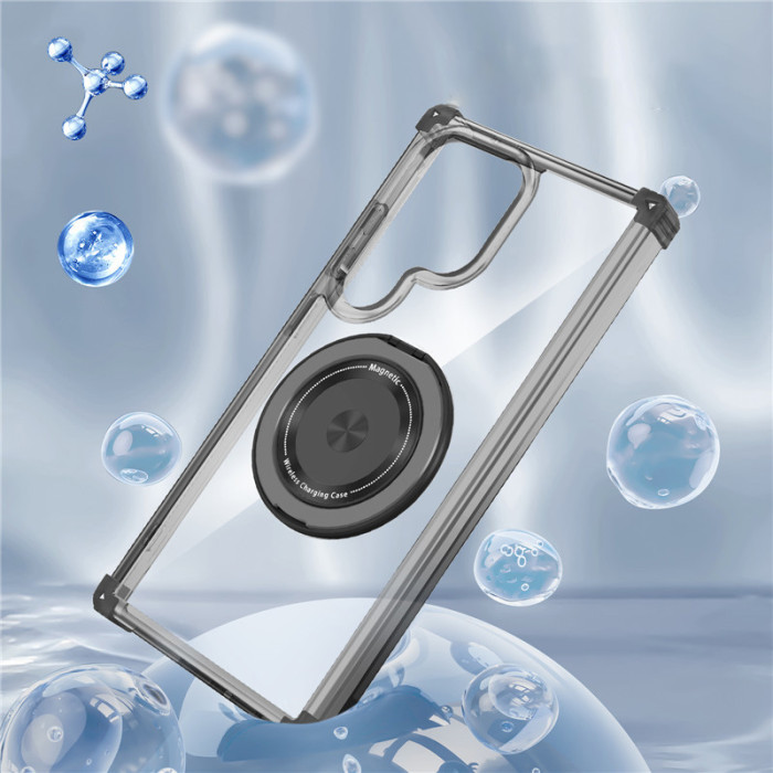 For Samsung Galaxy S25 Ultra S24 S23 S22FE Phone Case Magnetic Rotatable Ring Bracket 