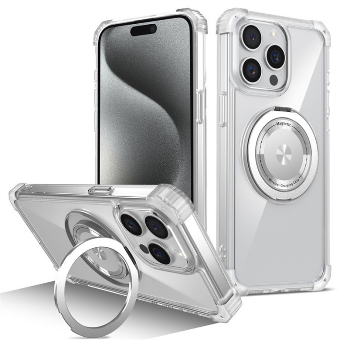For iPhone 17 Air 17 Pro Max 16 15 14 13 12 11 Phone Case 360° Rotary Magnetic