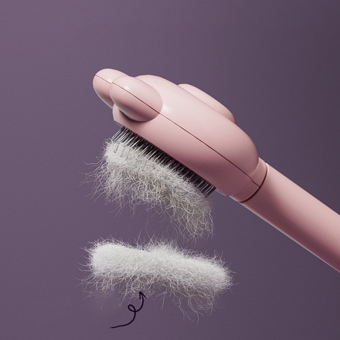 ONE Key Pet Hair Removal Cat Dog Brush – Self-Cleaning Grooming Comb Brush New