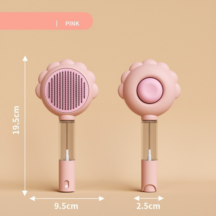 ONE Key Pet Hair Removal Cat Dog Brush – Self-Cleaning Grooming Comb Brush New