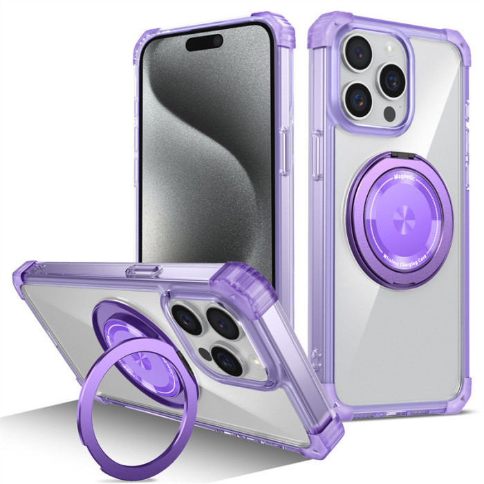For iPhone 17 Air 17 Pro Max 16 15 14 13 12 11 Phone Case 360° Rotary Magnetic