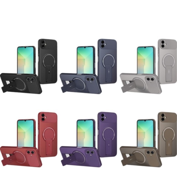 For Samsung Galaxy S25 Ultra S24 S23FE A52 A35 Phone Cover Magnetic Carbon Fiber